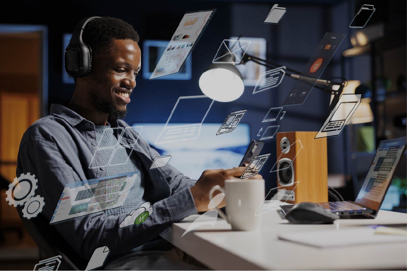 business-person-using-laptop-multitasking-finish-da ... business-person-using-laptop-multitasking-finish-daily-startup-tasks